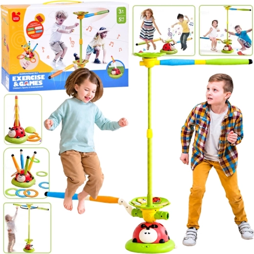 Interactieve sportset 5-in-1 lieveheersbeestje met springen, raketten, ringen en afstandsbediening
