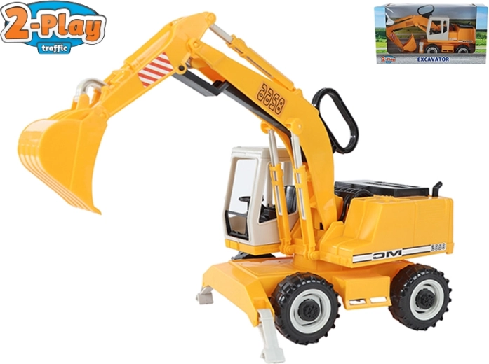 Kunststof graafmachine 2-Play Traffic voor kinderen