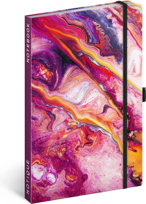 Notique gelijnd notitieboek marble 13 × 21 cm