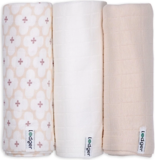 Lodger katoenen mousseline doeken Swaddler solid matcha powder, 70 x 70 cm (3 st.)