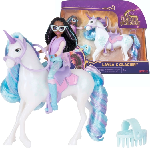 Unicorn Academy Layla en eenhoorn Glacier – speelset met accessoires