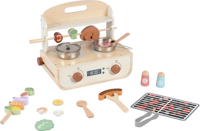 2Kids Toys houten grill met accessoires
