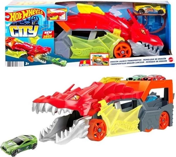 Hot Wheels City drakentransporter met lanceerder