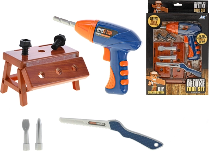 Kindergereedschapsset met boor 18 cm in doosje