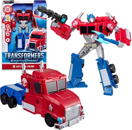 Hasbro Transformers EarthSpark Deluxe figuur Optimus Prime 2-in-1 (robot/vrachtwagen) - 1 stuk