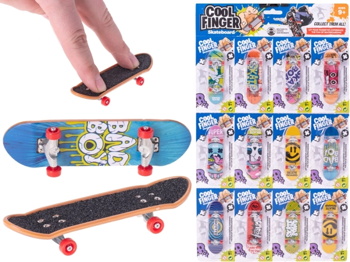 Metalen vinger­skateboard 9,5 cm