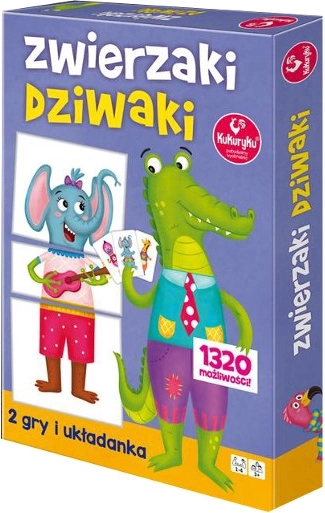 Familiespel en puzzel Wilde Diertjes