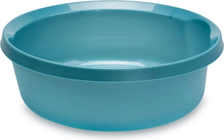 Plastic waskom met schenktuit 36 cm, 9 l – mix kleuren
