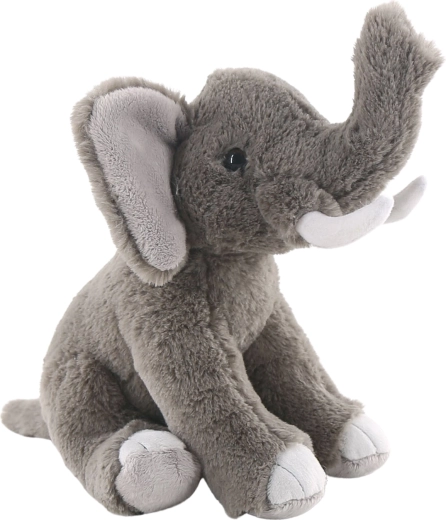 Pluchen Afrikaanse olifant zittend 21 cm