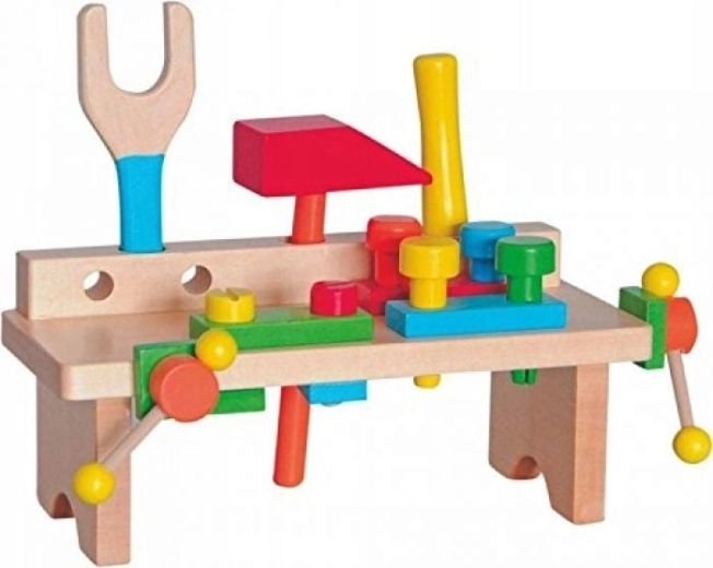 Houten werkplaats voor jongens mini met gereedschap
