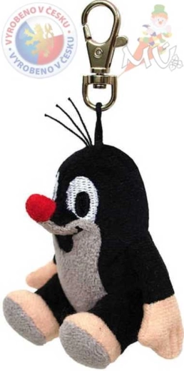 Moravská ústředna Krtek pluchen hanger met karabijnhaak 7 cm - 1 stuk