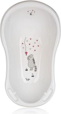 Kinderbadje 84 cm met kattendecor – wit
