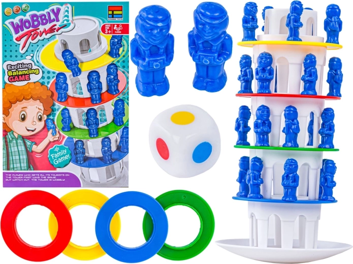 Familie behendigheidsspel Wobbly Tower (wiebelende toren)