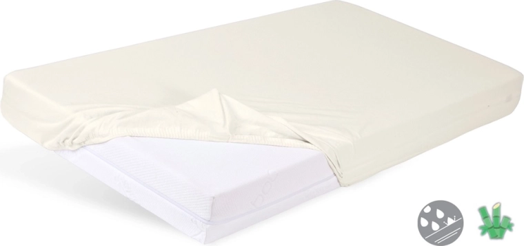 Babymatex waterdicht hoeslaken met elastiek Bamboo lichtbeige 60 × 120 cm