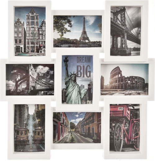 Fotolijst voor 9 foto's wit