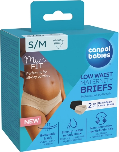 Canpol babies zwangerschapsslips met lage taille MumFIT S/M 2 stuks