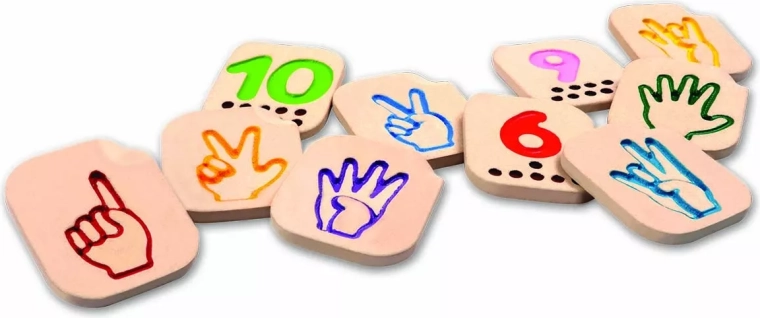 PlanToys vingeralfabet – cijfers 1–10