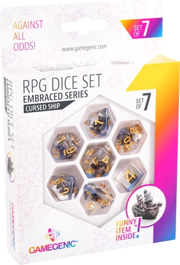 Gamegenic veelzijdige RPG-dobbelstenen Embraced Series Cursed Ship – set van 7 stuks