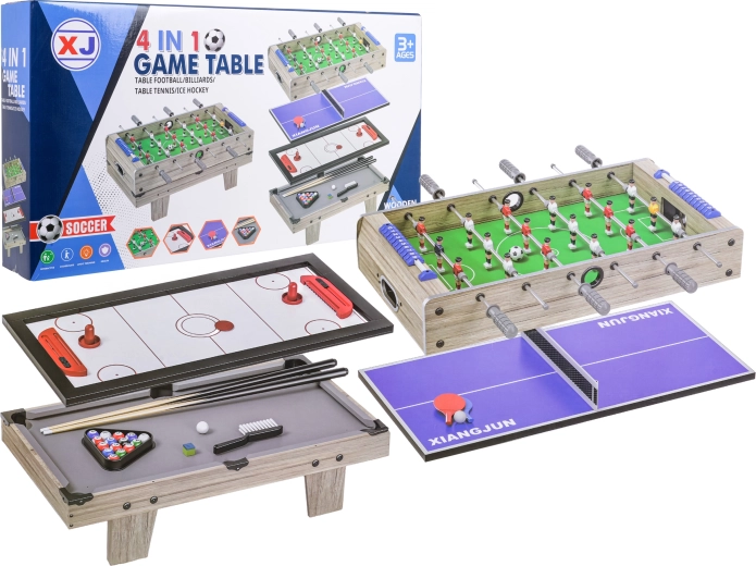 Tafelspel 4-in-1 – grijs, tafelmodel