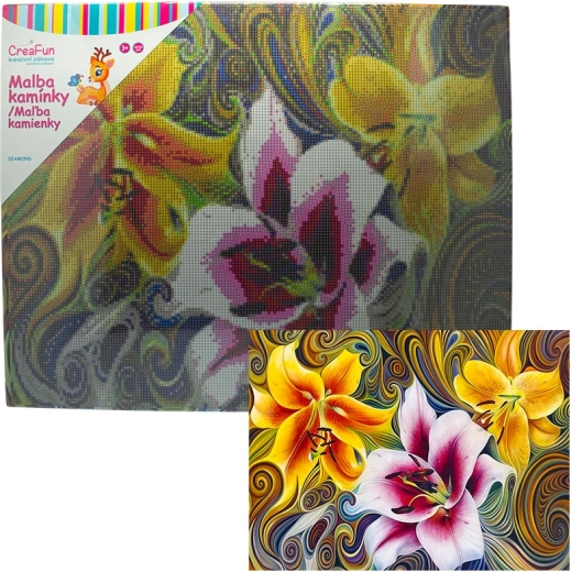 Diamantschilderen – bloemen 40 × 50 cm