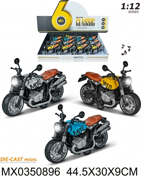 Motorfiets 1:12 met licht en geluid