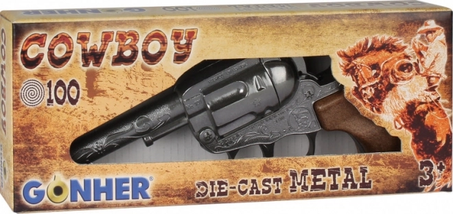 Metalen metalen cowboyrevolver Gonher