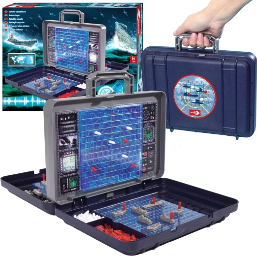 Familie strategisch spel Schepen in koffer BITWA MORSKA 5+