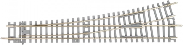 Piko linker wissel met betonnen dwarsliggers