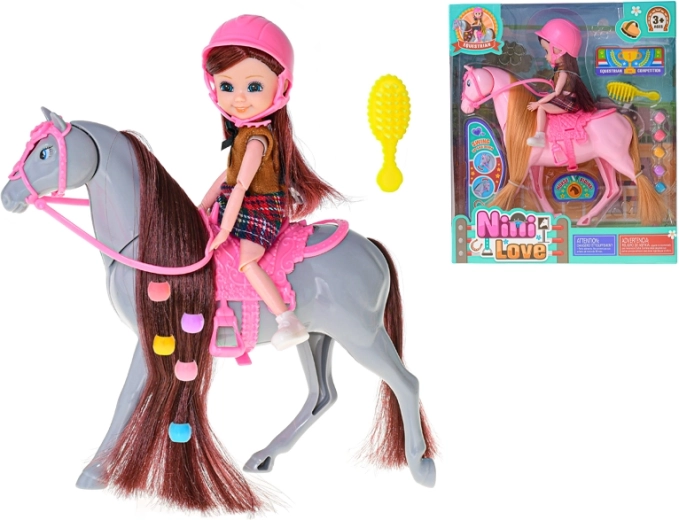 Ruiterpop met paard en accessoires