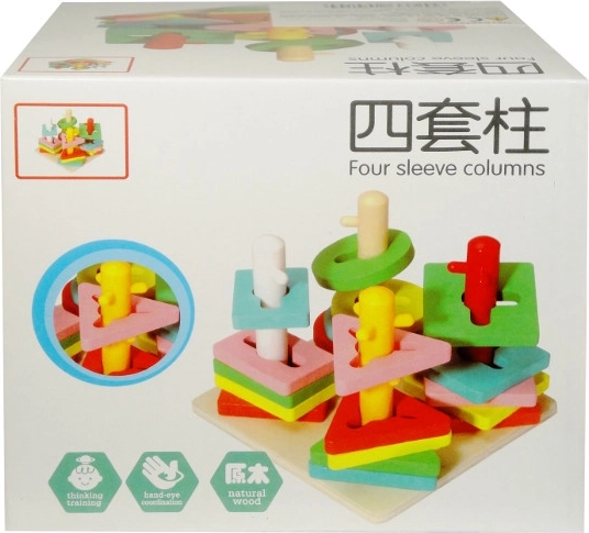 Houten educatieve vormensorteerder