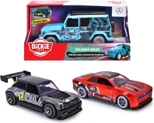 pullback racer auto op traagheidsmechanisme 15 cm met openslaande deuren