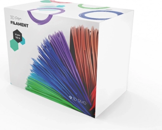 ABS- en PLA-filamenten voor 3D-pen en 3D-printen – mix van 25 kleuren, 125 m, 1,75 mm