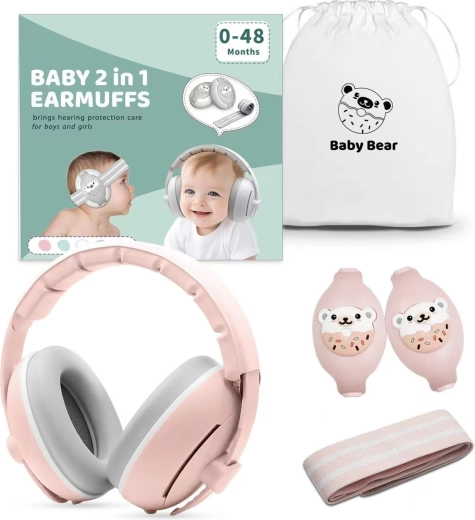 Kinder gehoorbescherming 2-in-1 Doggy roze - 1 stuk