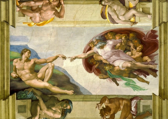 Puzzel Michelangelo Buonarroti: De schepping van Adam 1000 stukjes