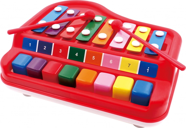 Xylofoon en piano 2-in-1 voor kinderen 24 cm
