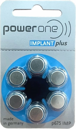 Hoorapparaadbatterijen Varta Power One Implant Plus 675, 6 stuks