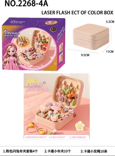 Megaset haarspeldjes en haaraccessoires met sieradendoosje