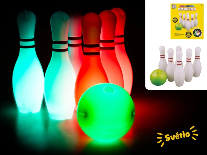Kinder-bowlingset met lichtgevende bal
