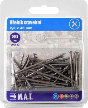Bouwnagels 45 × 2,2 mm, 80 stuks