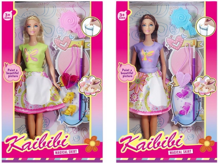 Pop met waterverfschilderen 30 cm