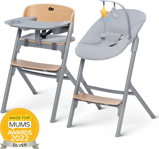 Kinderkraft Select set eetstoel Livy Oak en wipstoel Calmee Premium