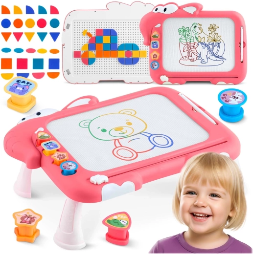 Magnetisch tekenbord en tangramtafel voor kinderen 3-in-1 RICOKIDS