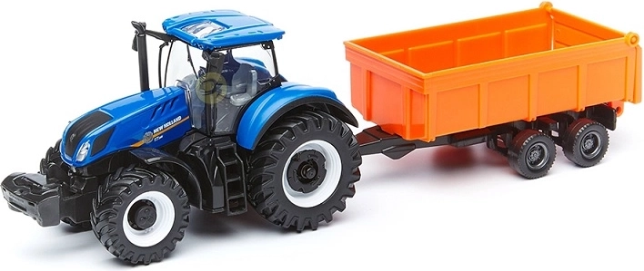 Bburago tractor New Holland T7.315 met aanhanger