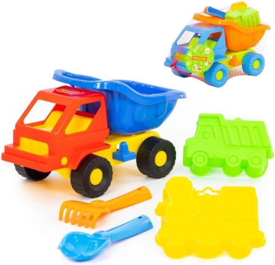 Zandset Auto Kazimír met vormpjes en gereedschap