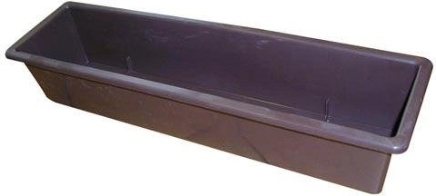 Kunststof bloemenbak 50 cm bruin