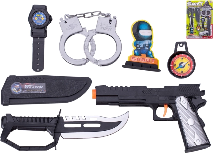 SWAT-set met pistool, mes en accessoires voor kinderen