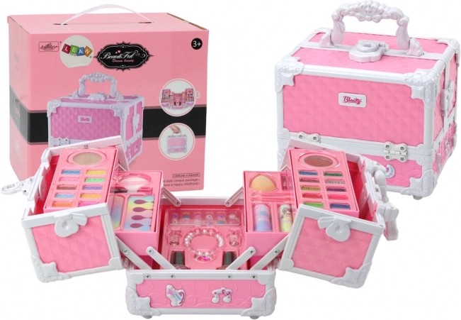Etui Case Beauty Set Sieraden Cosmetica Roze