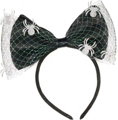 Haarband met strik en spinnen