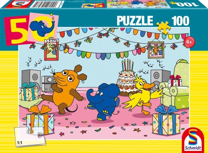 Elefantastische Party – puzzel met 100 stukjes