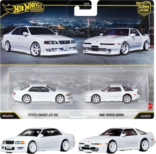 Hot Wheels Premium set van 2 auto's Toyota Chaser JZX100 en Toyota Supra 1989